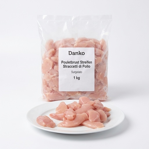 Petto di Pollo a Striscioline Surgelato Blocco 1 kg