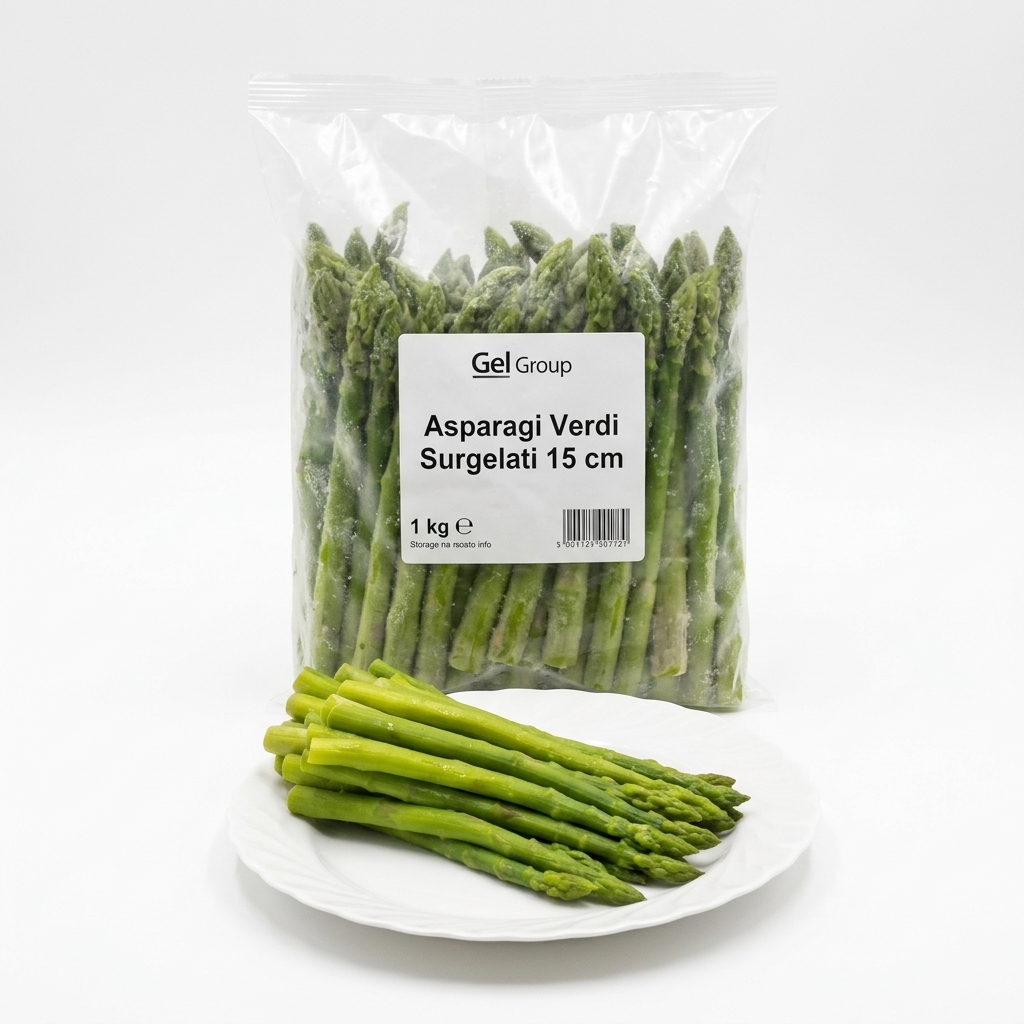 [01021010] Asparagi Verdi Surgelati 15 cm Busta 1 kg — Gel Group