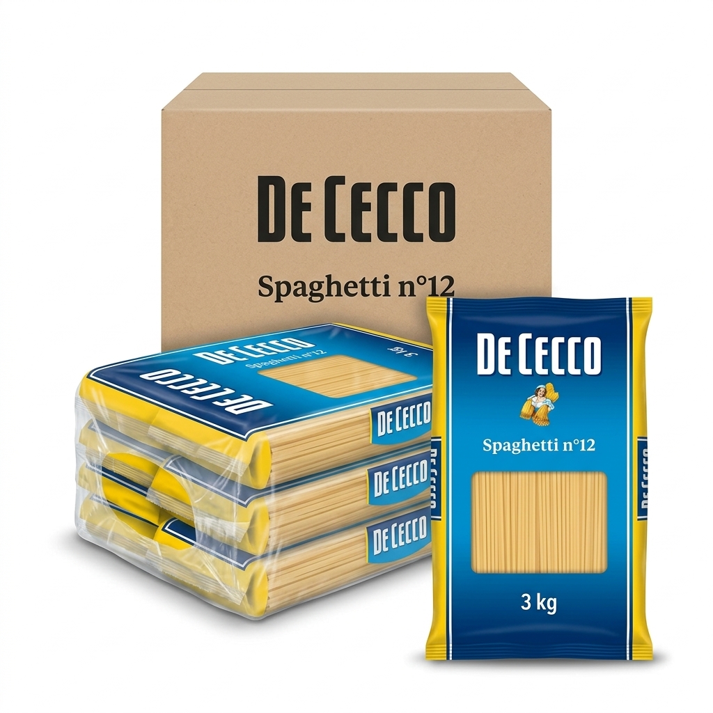 Spaghetti n.12 De Cecco 3 kg (Cartone 4x3 kg)