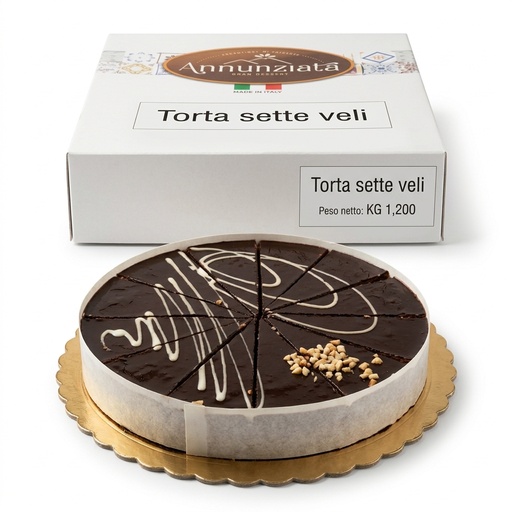 Gateau Sette Veli Prédécoupé 12 Parts env. 1.2 kg ANN