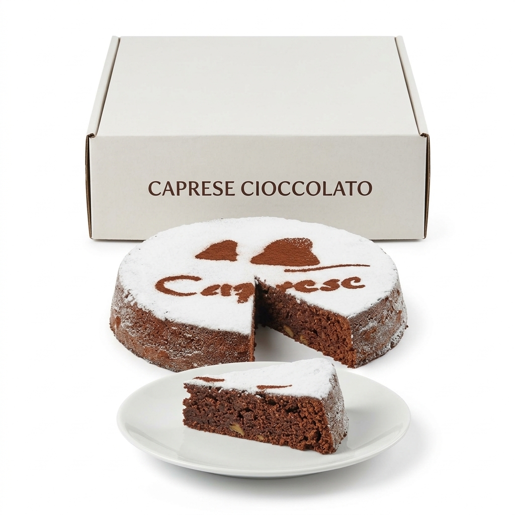 Torta Caprese Cioccolato Pretagliata 12 Fette 1.1 kg ANN