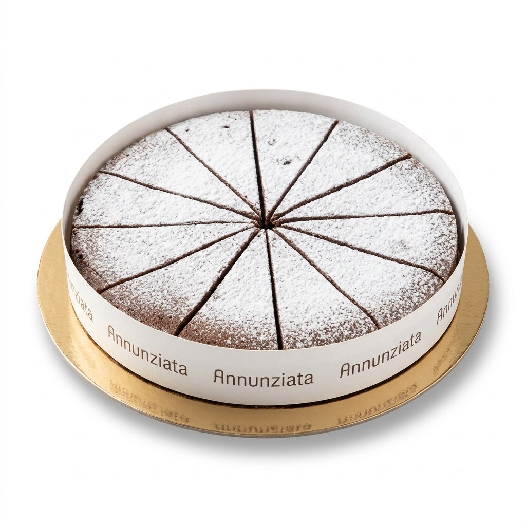 Gateau Caprese Chocolat Prédécoupé 12 Parts env. 1 kg ANN