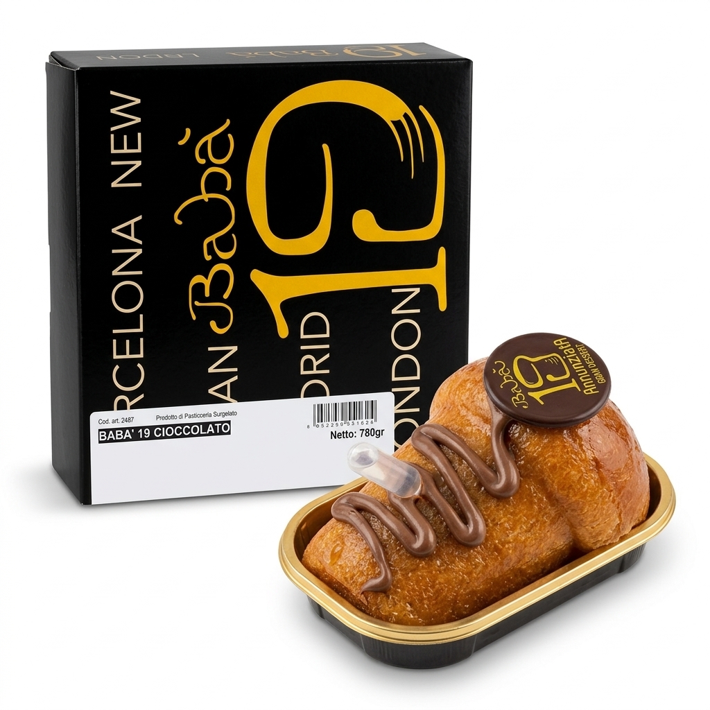 Baba 19 Chocolate Single Portion approx. 130 g (Carton 6 pcs) ANN