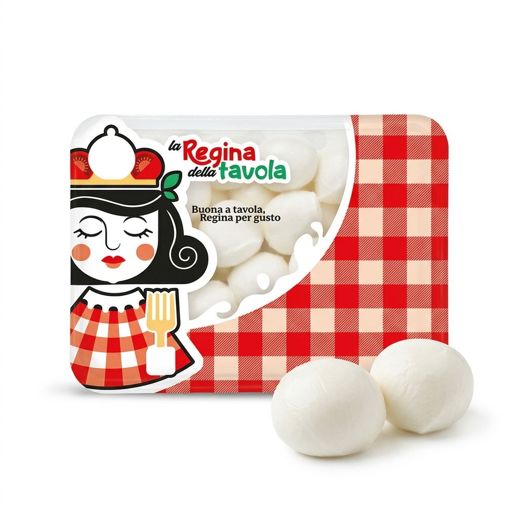 Ciliegina Bianca (Scamorzina) Formaggio Fresco a Pasta Filata di Latte Vaccino 10 g Vaschetta 250 g — Giffoniello (GIFF)