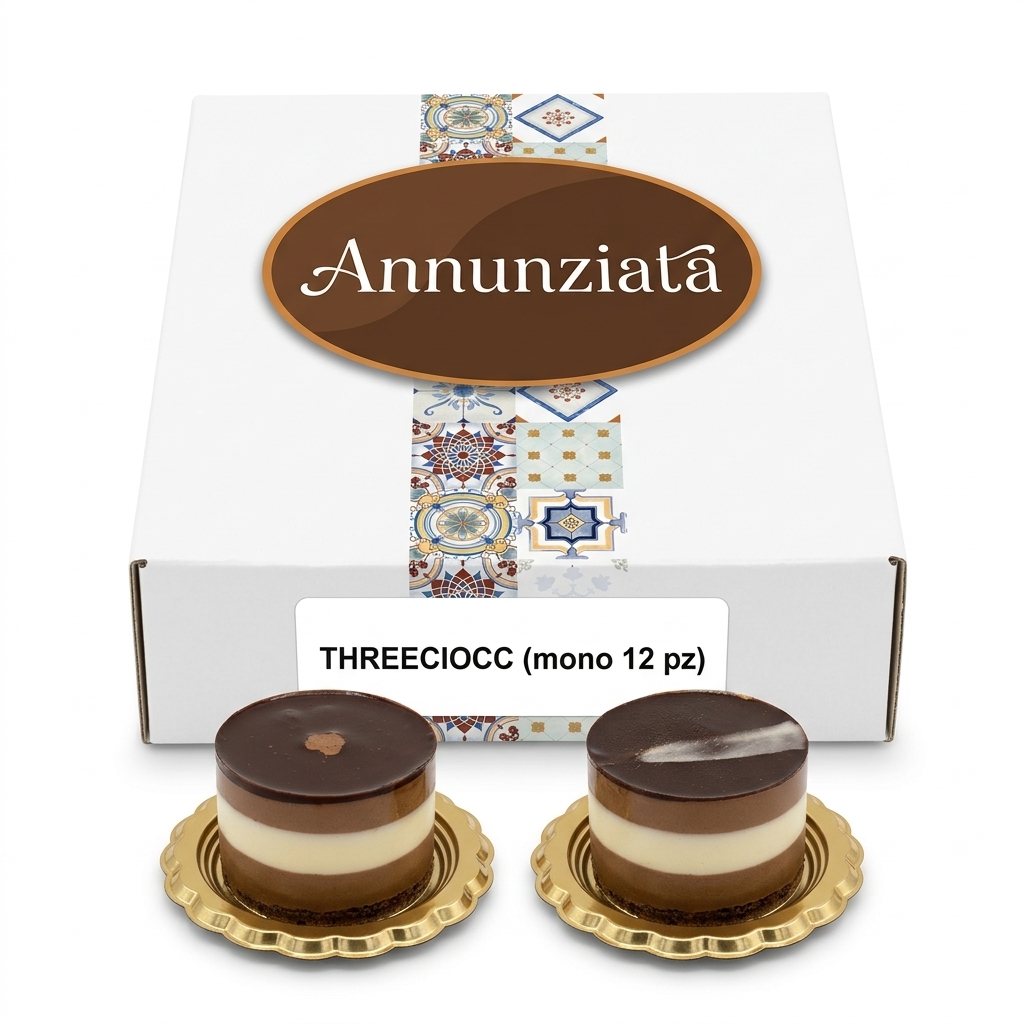 Threeciocc Three Chocolates Single Portion approx. 90 g (Carton 12 pcs) ANN