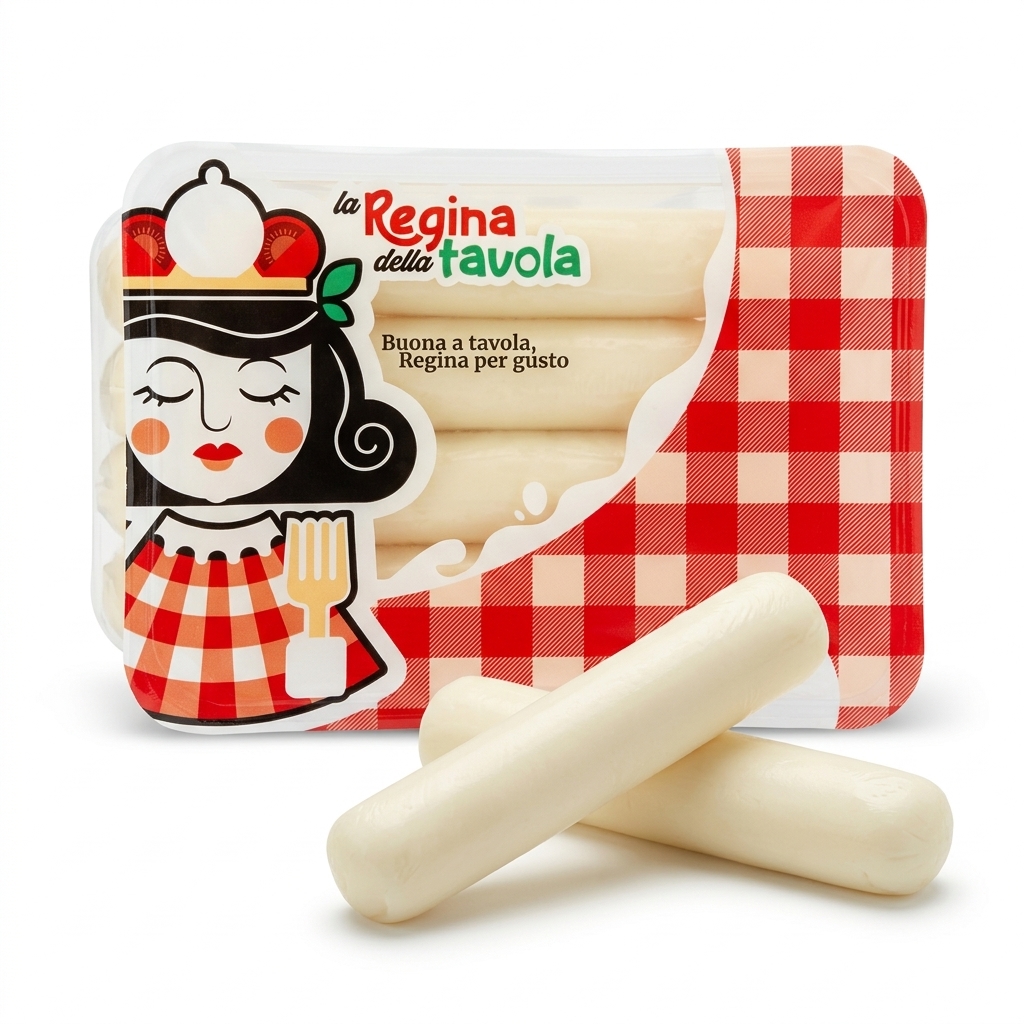 Stick Bianco Formaggio Fresco a Pasta Filata di Latte Vaccino 30 g Vaschetta 250 g — Giffoniello (GIFF)
