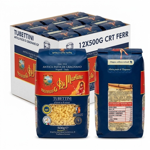 TUBETTINI ANTICA PASTA DI GRAGNANO IGP DI MARTINO 12X500G CRT FERR