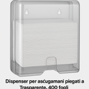 Dispenser for Z-fold Hand Towels Transparent 400 Sheets